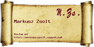 Markusz Zsolt névjegykártya
